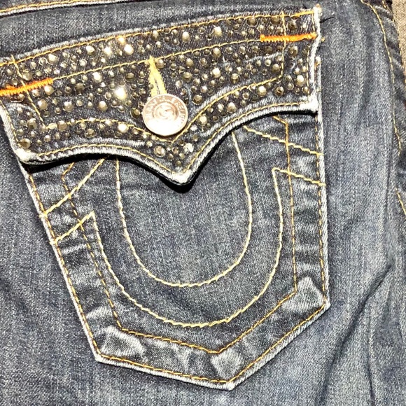 True Religion Hi Rise Boot Cut Dark denim size 27 - Picture 2 of 3